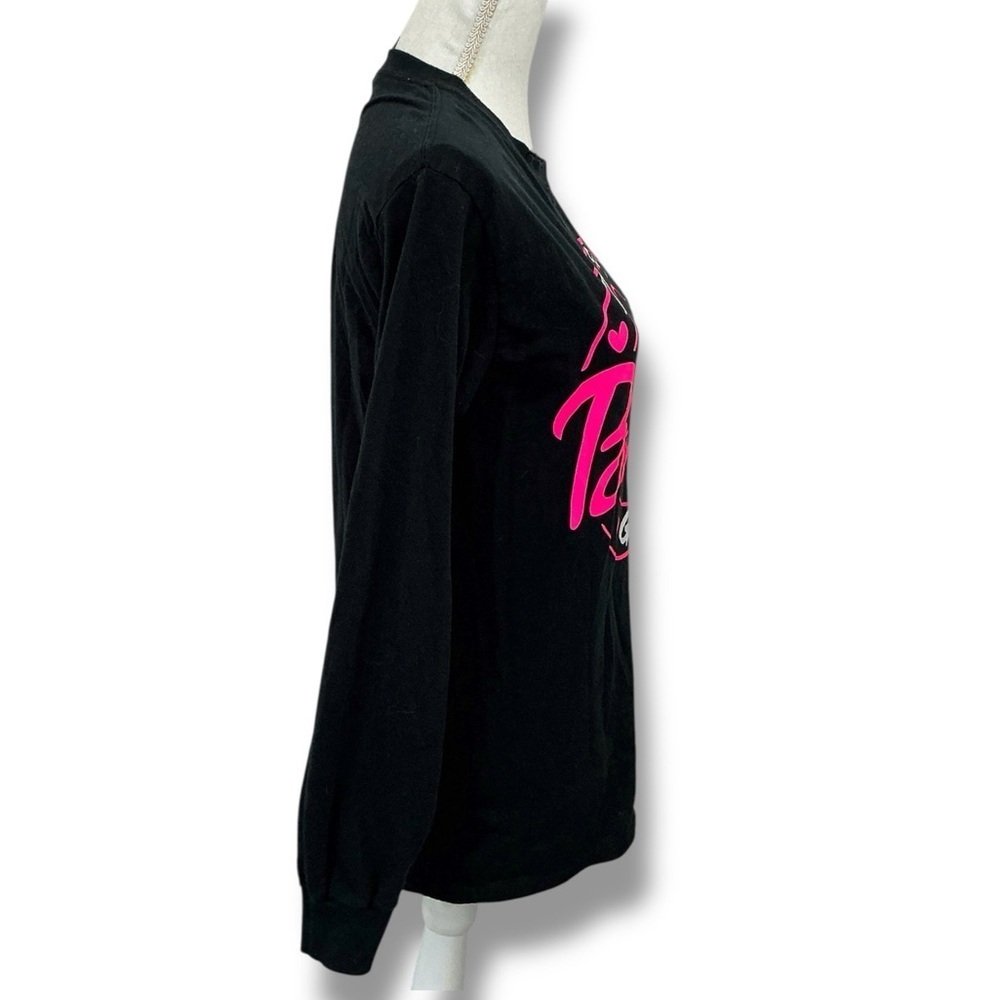 Barbie Jersey Girl Long Sleeve T Shirt Crew Neck Top Black Pink Graphic Small - Picture 11 of 16
